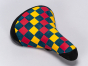 Checkered Wheelie seat Red/Gold
