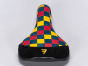 Checkered Wheelie seat Red/Gold